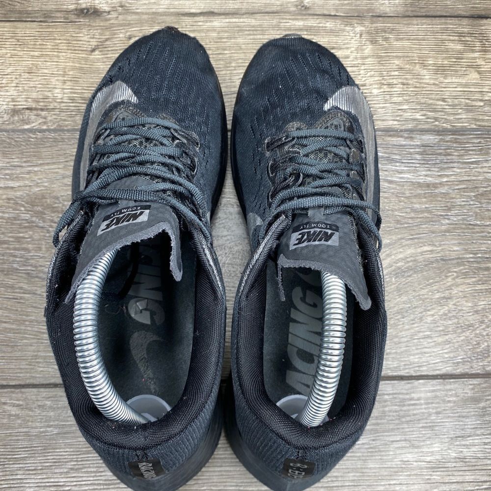 Nike Men Shoe Zoom Fly Size 8.5M Black Athletic Running Sneaker Pre Owned - Picture 6 of 11